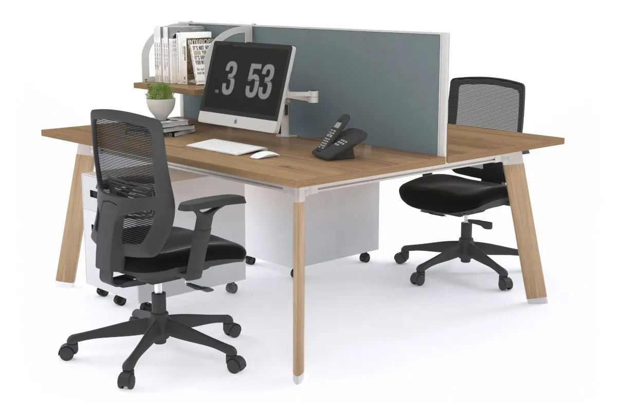Switch - 2 Person Workstation Wood Imprint Frame [1600L x 700W]