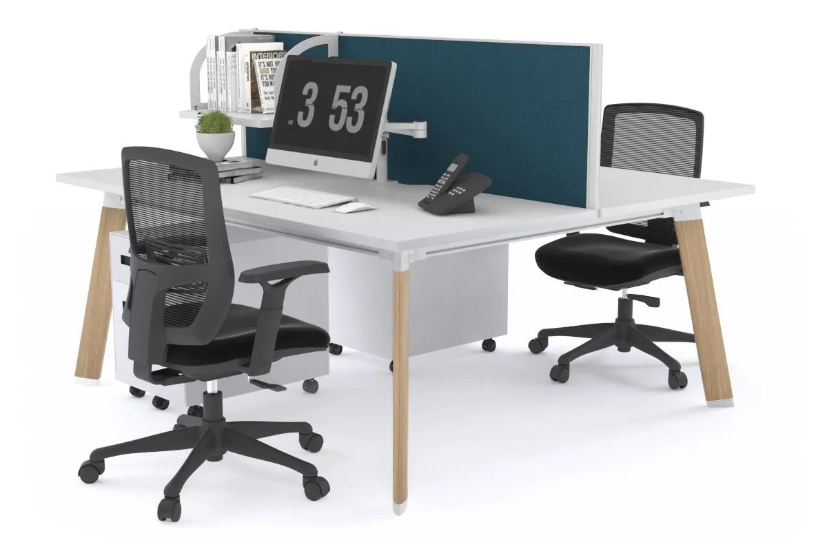 Switch - 2 Person Workstation Wood Imprint Frame [1600L x 700W]
