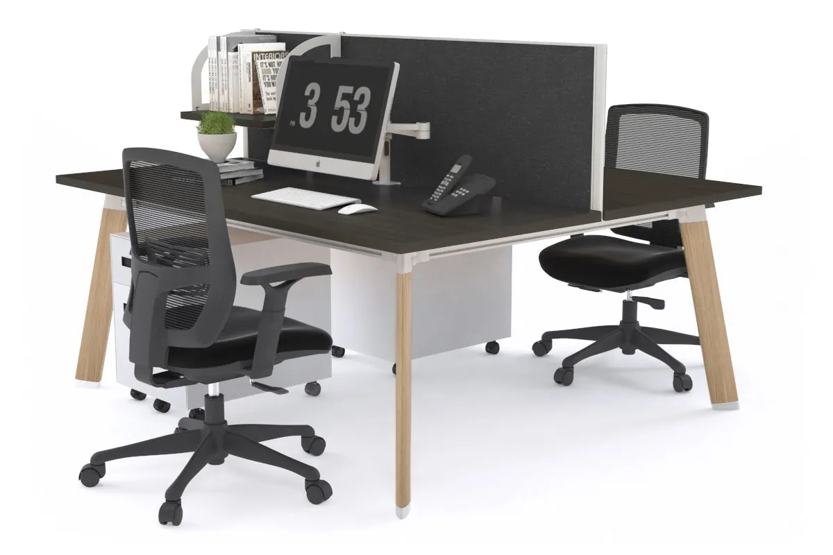 Switch - 2 Person Workstation Wood Imprint Frame [1600L x 700W]
