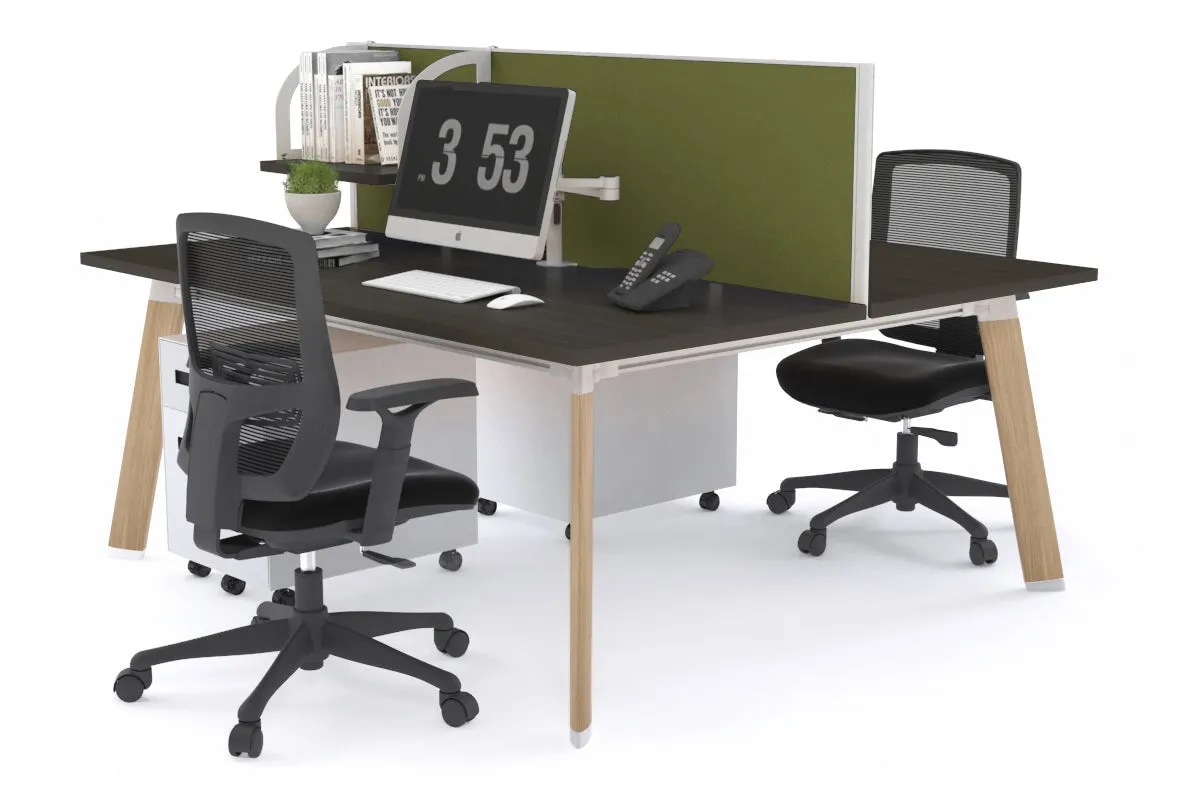 Switch - 2 Person Workstation Wood Imprint Frame [1600L x 700W]