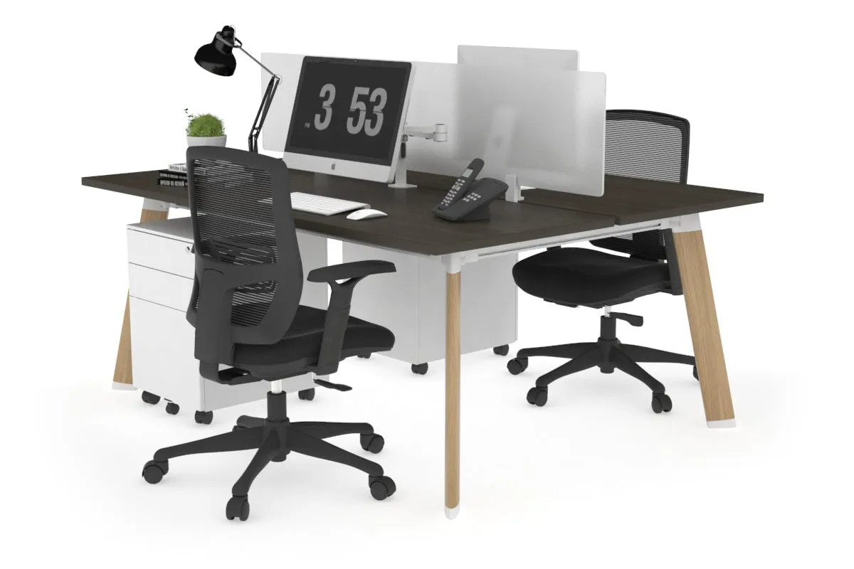 Switch - 2 Person Workstation Wood Imprint Frame [1600L x 700W]