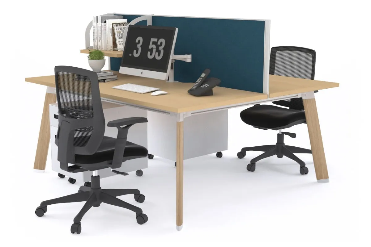 Switch - 2 Person Workstation Wood Imprint Frame [1600L x 700W]