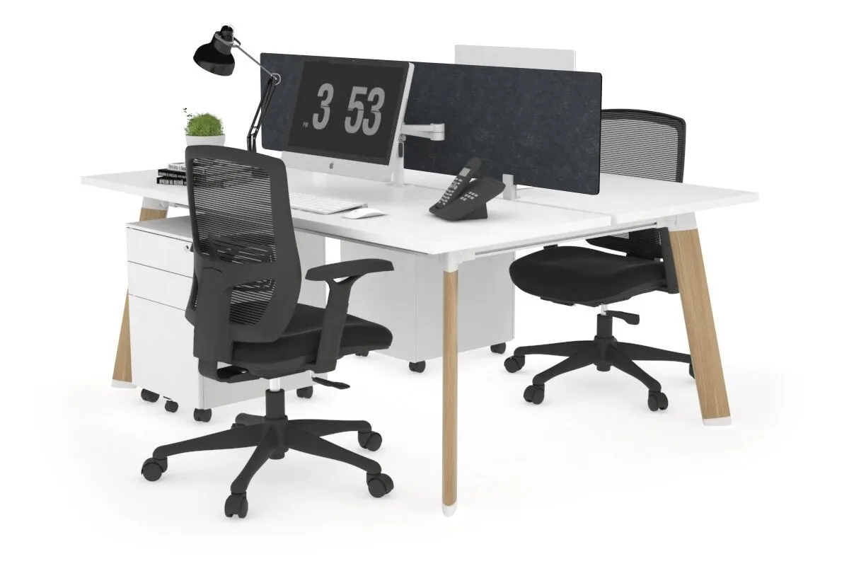 Switch - 2 Person Workstation Wood Imprint Frame [1600L x 700W]