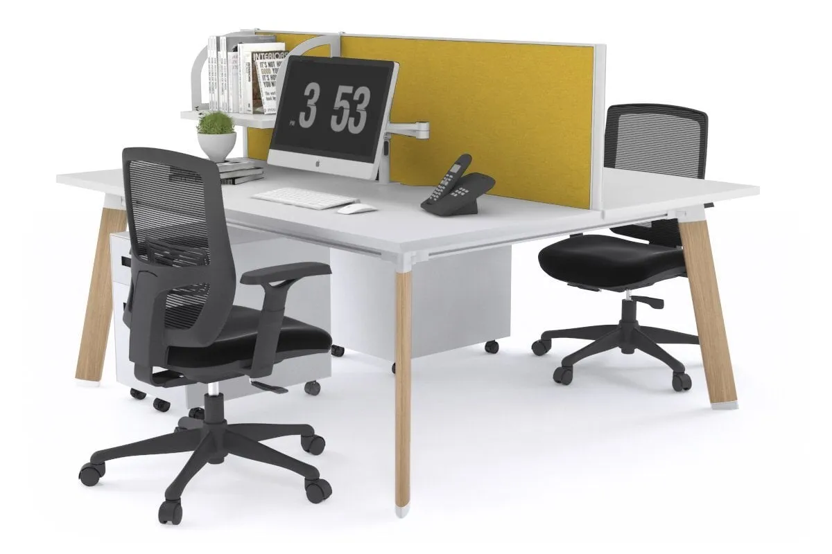 Switch - 2 Person Workstation Wood Imprint Frame [1600L x 700W]