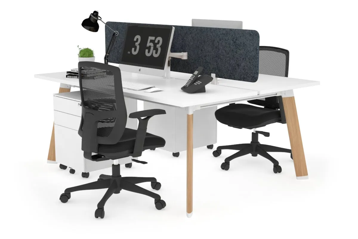 Switch - 2 Person Workstation Wood Imprint Frame [1600L x 700W]