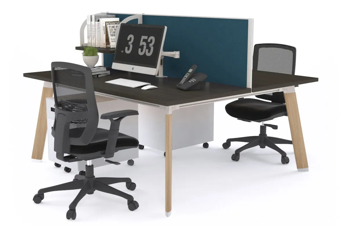 Switch - 2 Person Workstation Wood Imprint Frame [1600L x 700W]