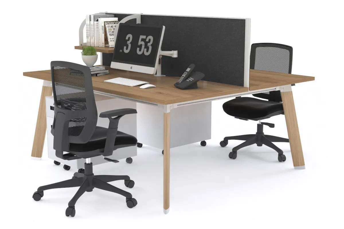 Switch - 2 Person Workstation Wood Imprint Frame [1600L x 700W]