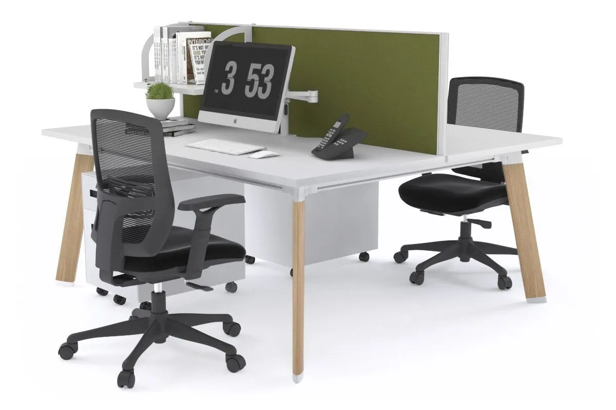 Switch - 2 Person Workstation Wood Imprint Frame [1600L x 700W]