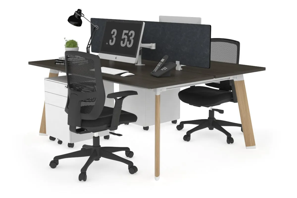 Switch - 2 Person Workstation Wood Imprint Frame [1600L x 700W]