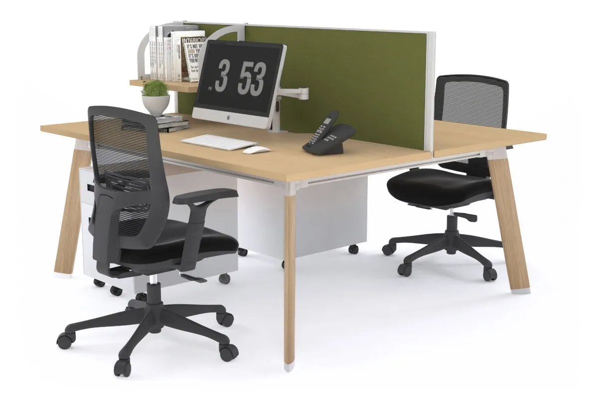 Switch - 2 Person Workstation Wood Imprint Frame [1600L x 700W]
