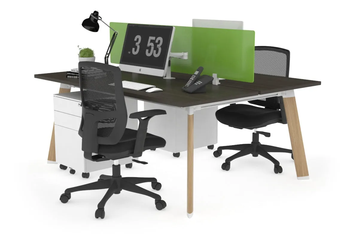 Switch - 2 Person Workstation Wood Imprint Frame [1600L x 700W]