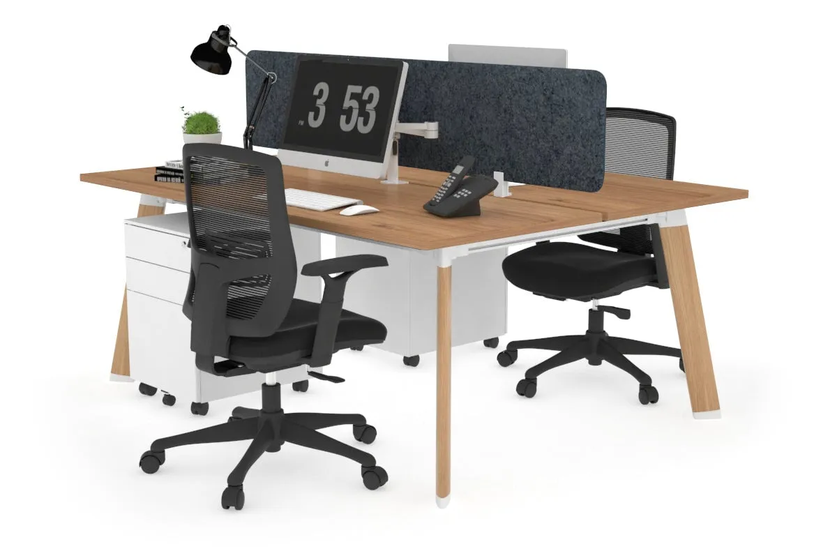 Switch - 2 Person Workstation Wood Imprint Frame [1600L x 700W]