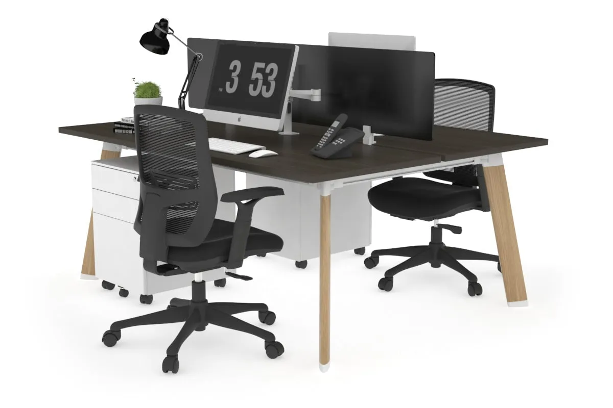 Switch - 2 Person Workstation Wood Imprint Frame [1600L x 700W]
