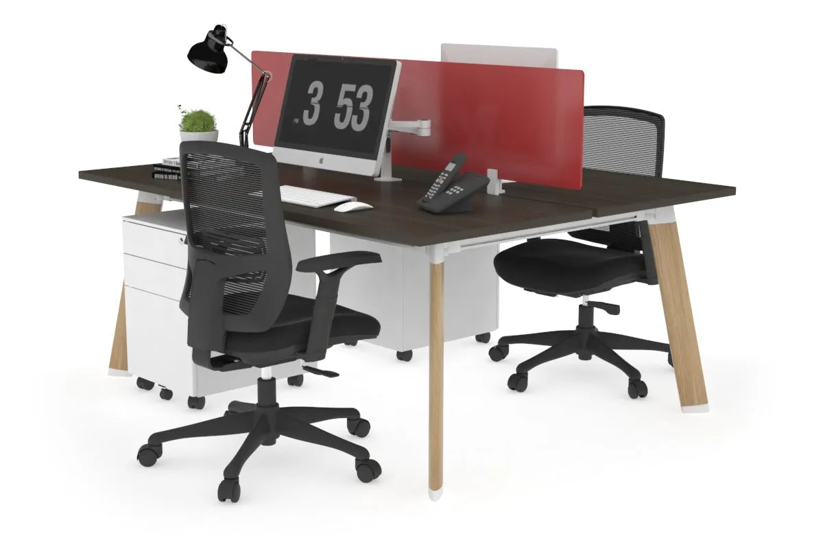 Switch - 2 Person Workstation Wood Imprint Frame [1600L x 700W]