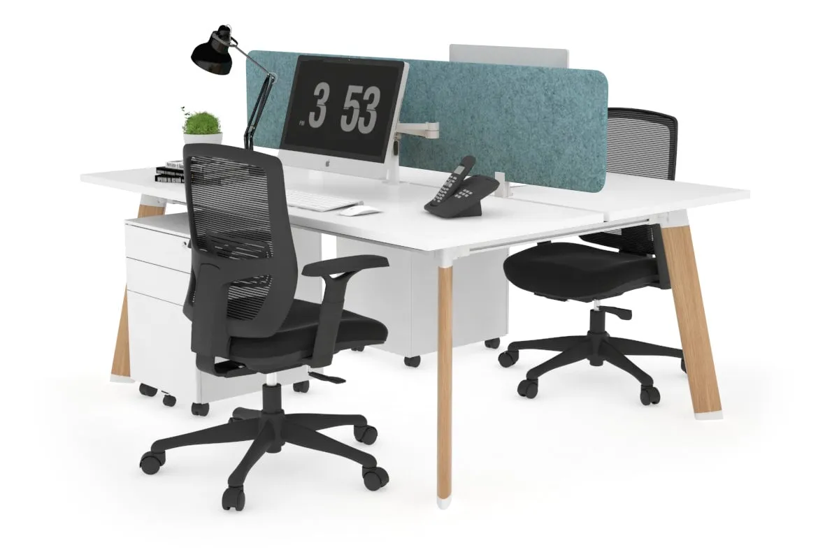 Switch - 2 Person Workstation Wood Imprint Frame [1600L x 700W]