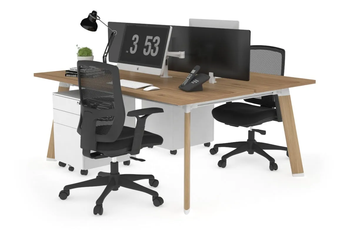 Switch - 2 Person Workstation Wood Imprint Frame [1600L x 700W]