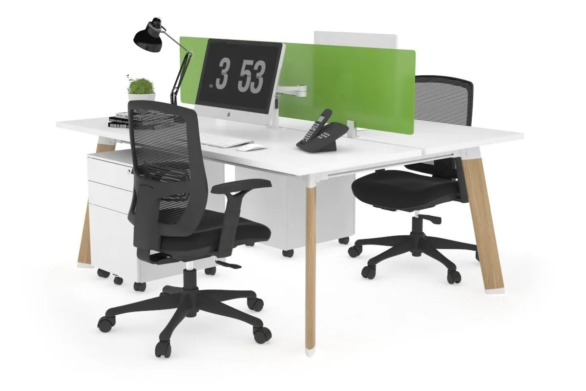 Switch - 2 Person Workstation Wood Imprint Frame [1600L x 700W]
