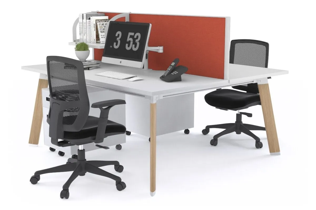 Switch - 2 Person Workstation Wood Imprint Frame [1600L x 700W]