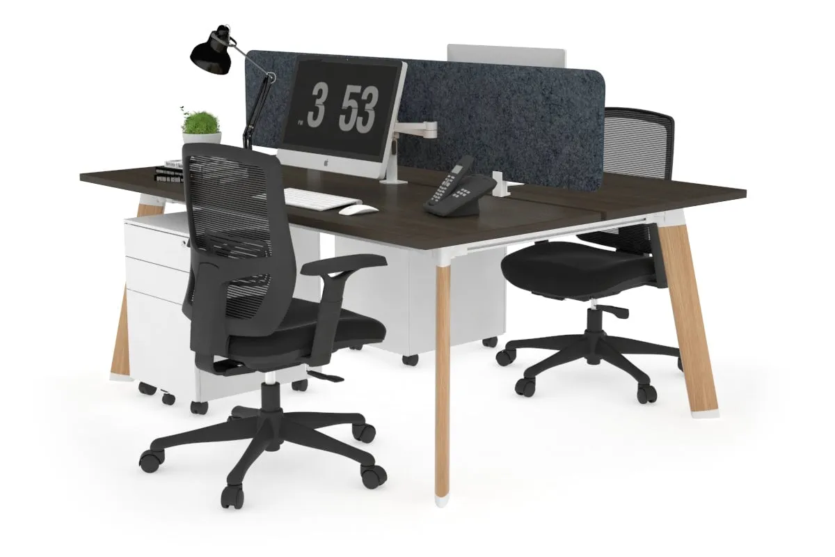 Switch - 2 Person Workstation Wood Imprint Frame [1600L x 700W]
