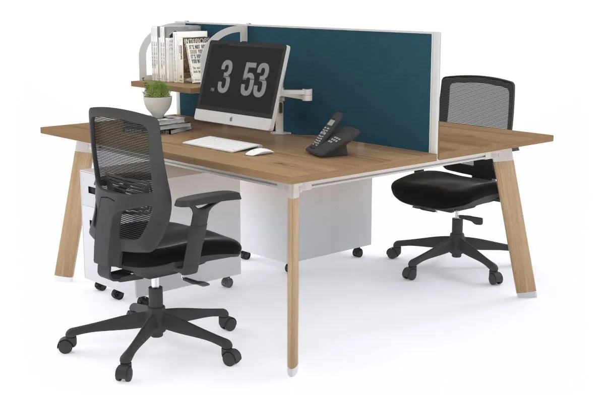 Switch - 2 Person Workstation Wood Imprint Frame [1600L x 700W]