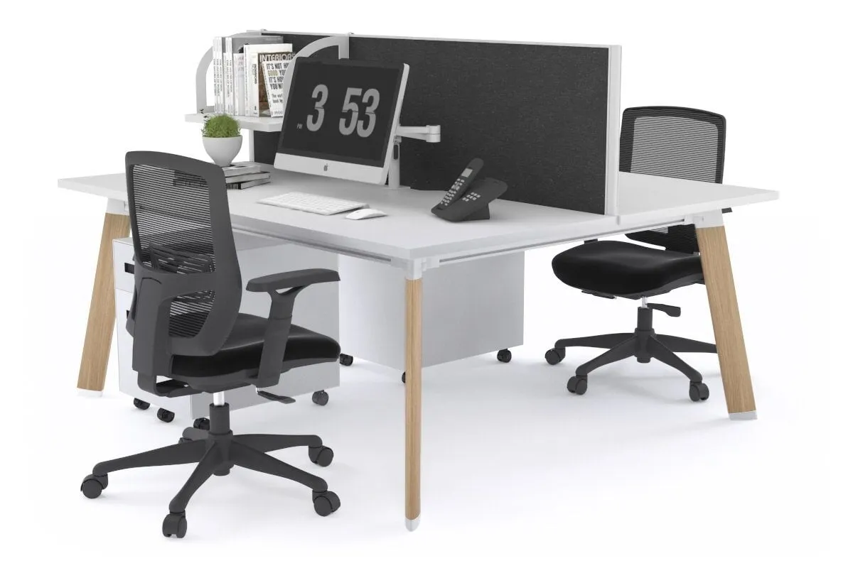 Switch - 2 Person Workstation Wood Imprint Frame [1600L x 700W]