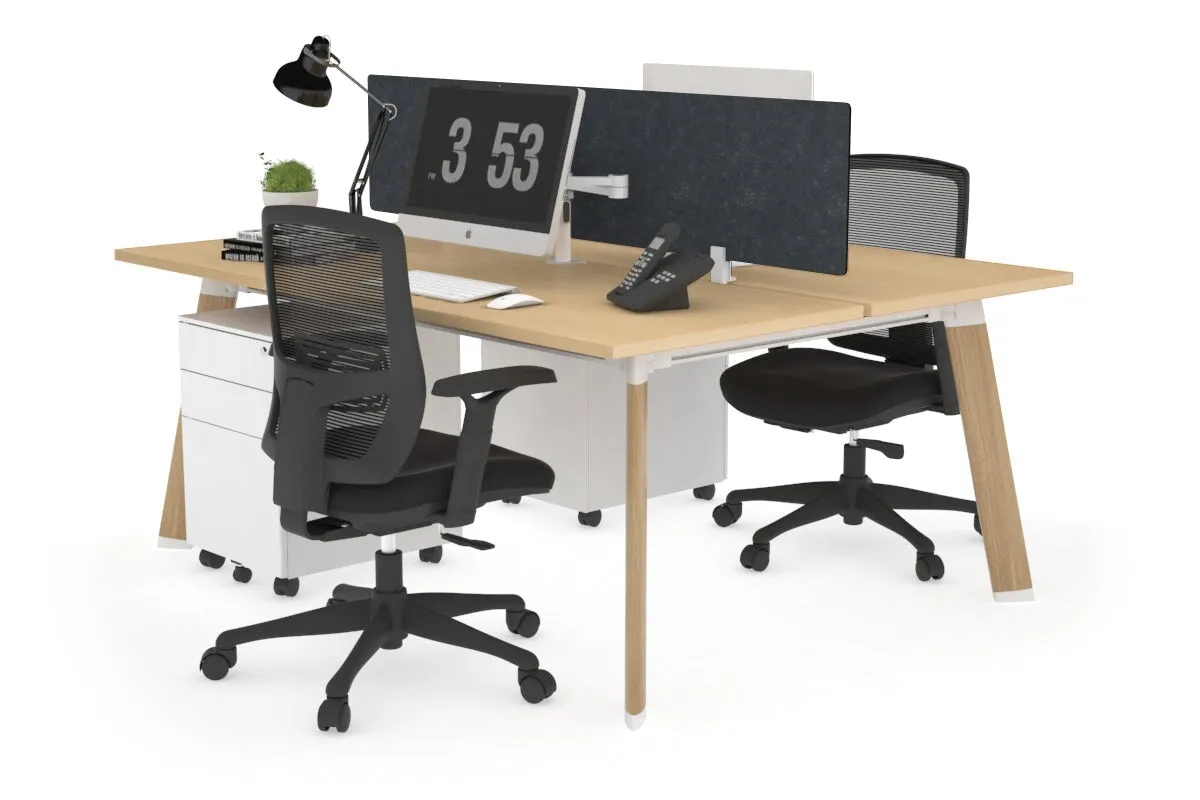Switch - 2 Person Workstation Wood Imprint Frame [1600L x 700W]