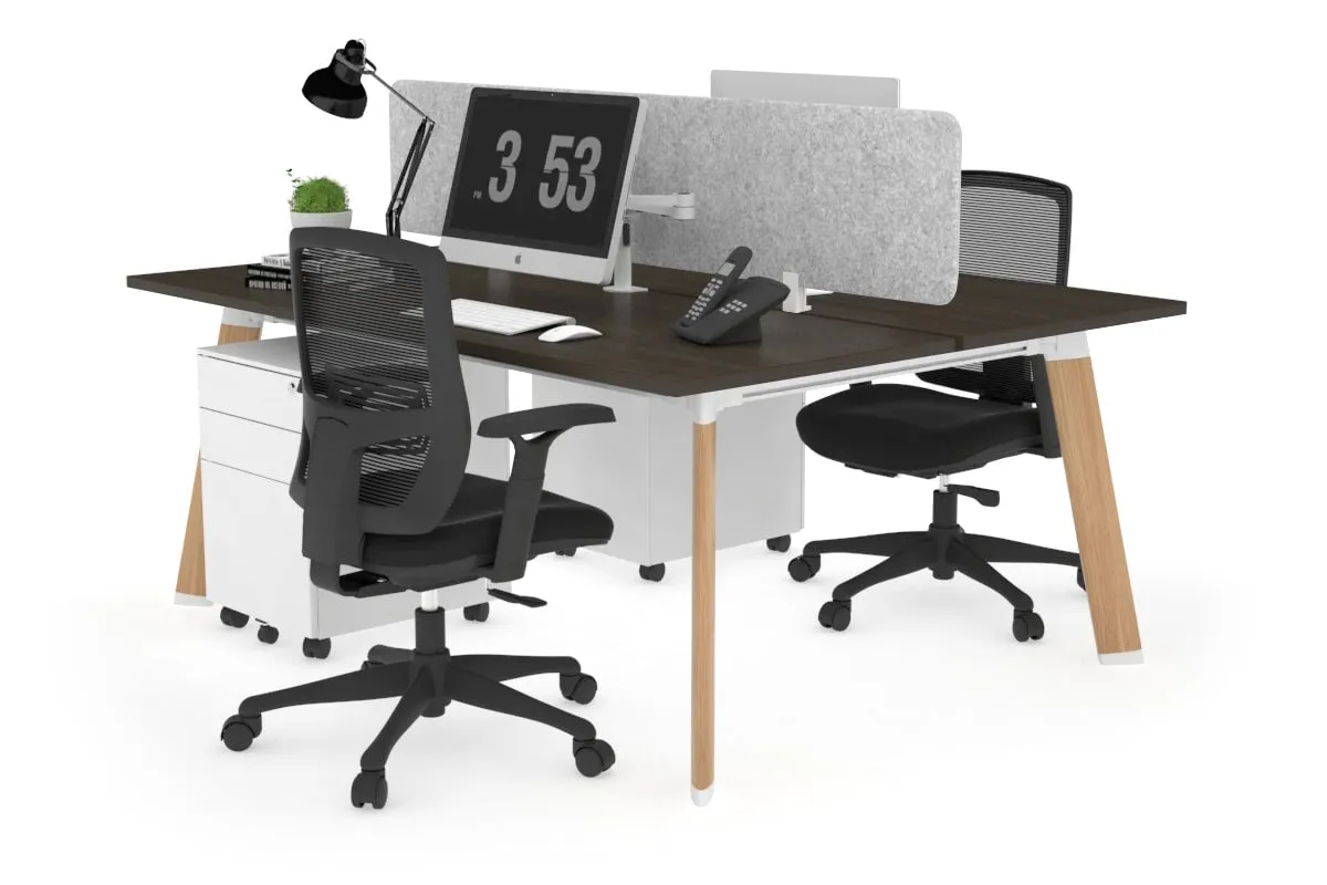 Switch - 2 Person Workstation Wood Imprint Frame [1600L x 700W]