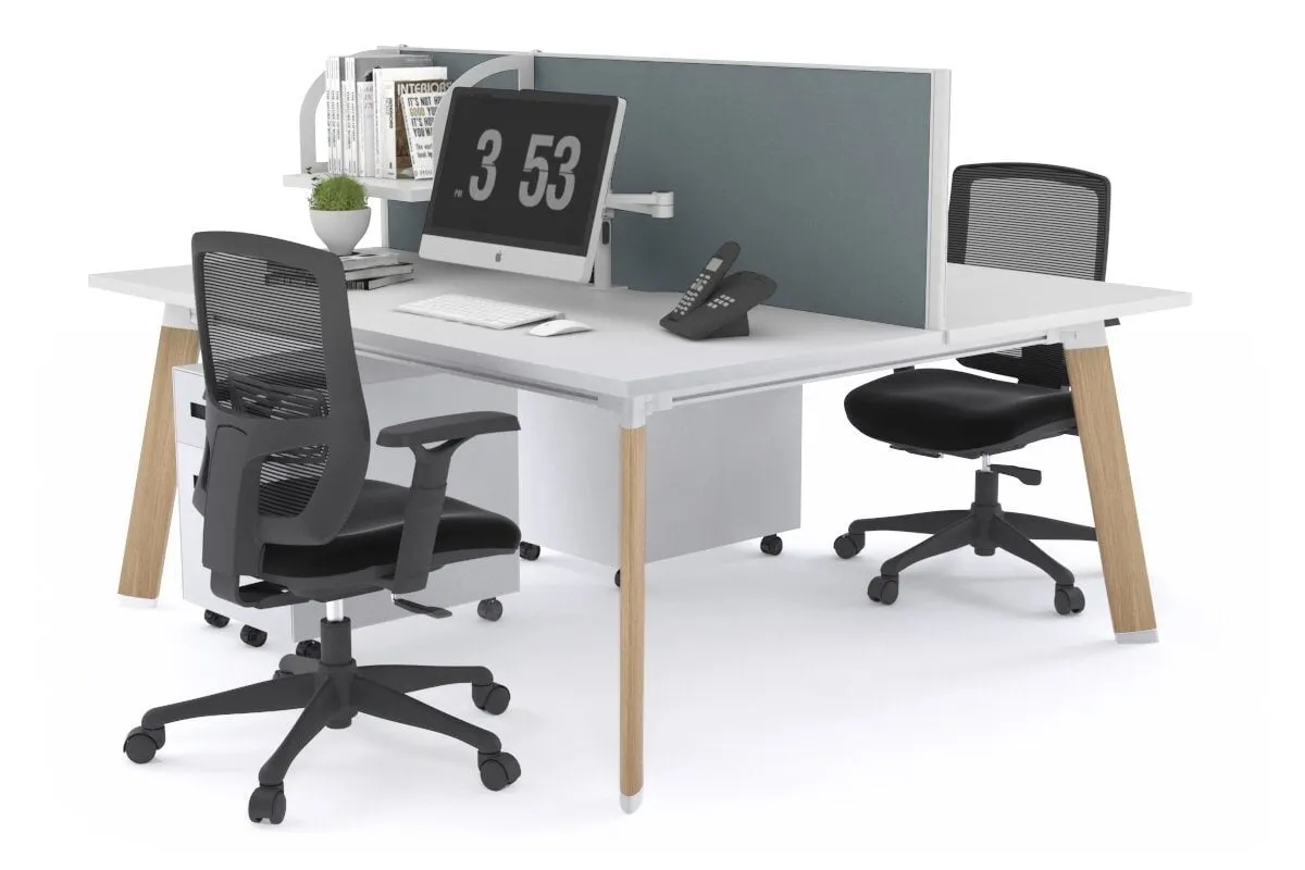 Switch - 2 Person Workstation Wood Imprint Frame [1600L x 700W]