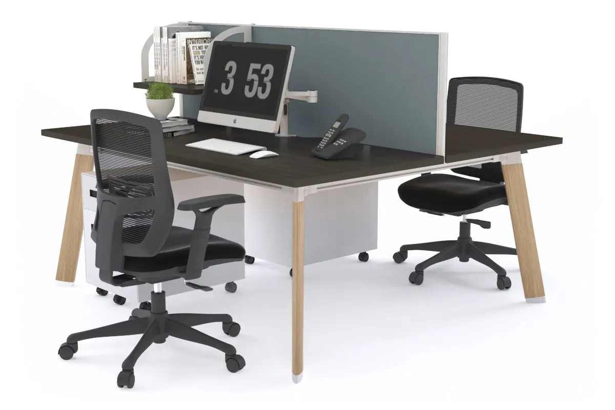 Switch - 2 Person Workstation Wood Imprint Frame [1600L x 700W]