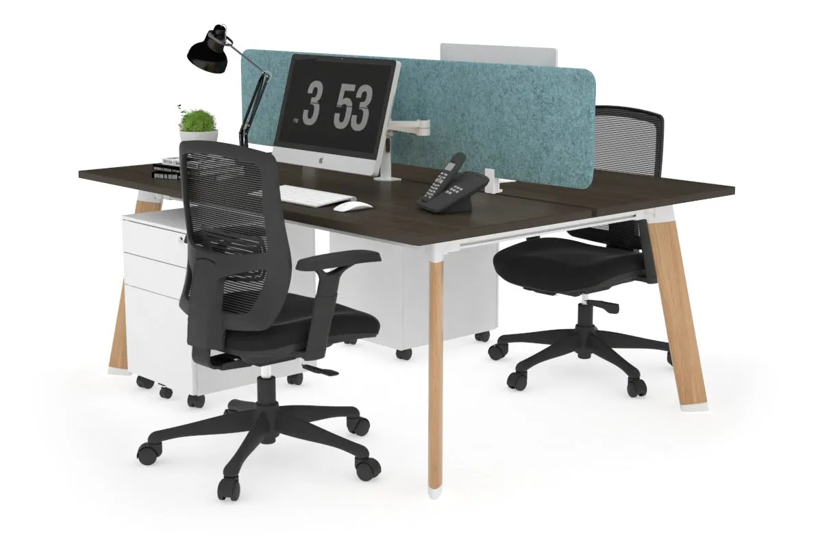 Switch - 2 Person Workstation Wood Imprint Frame [1600L x 700W]