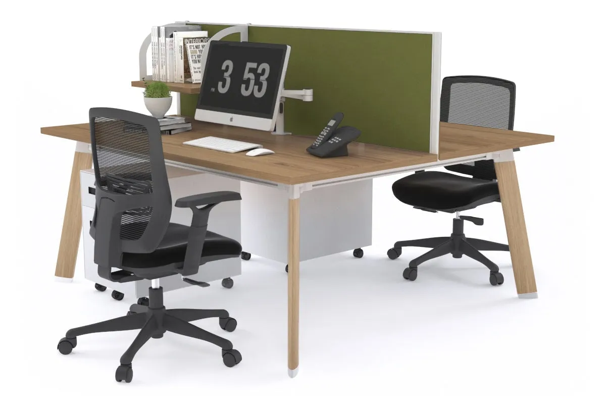 Switch - 2 Person Workstation Wood Imprint Frame [1600L x 700W]