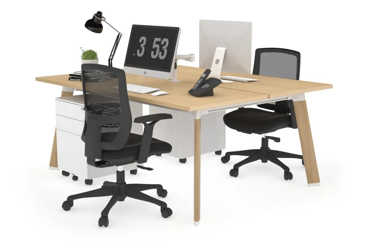 Switch - 2 Person Workstation Wood Imprint Frame [1600L x 700W]