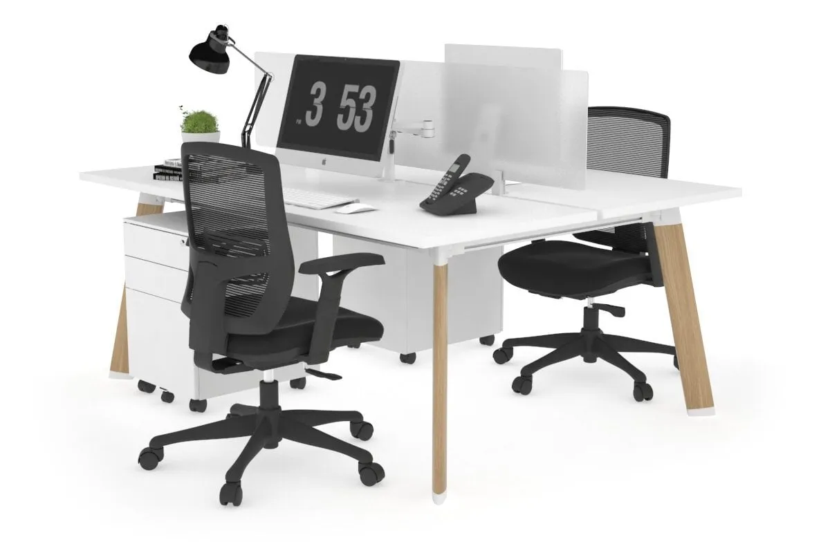 Switch - 2 Person Workstation Wood Imprint Frame [1600L x 700W]