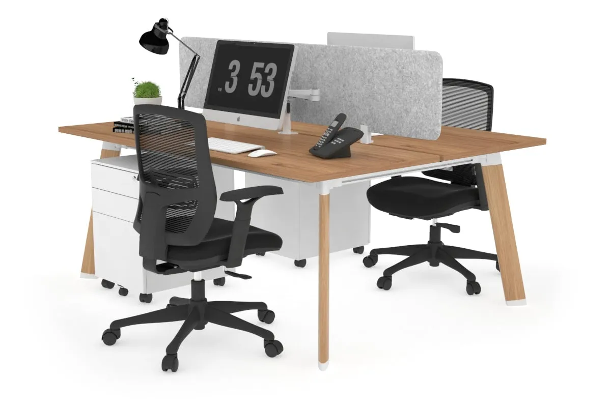 Switch - 2 Person Workstation Wood Imprint Frame [1600L x 700W]