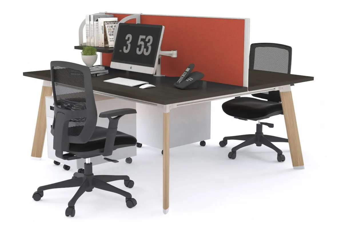 Switch - 2 Person Workstation Wood Imprint Frame [1600L x 700W]