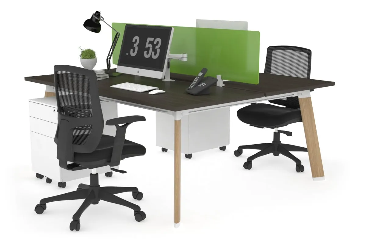 Switch - 2 Person Workstation Wood Imprint Frame [1600L x 800W with Cable Scallop]