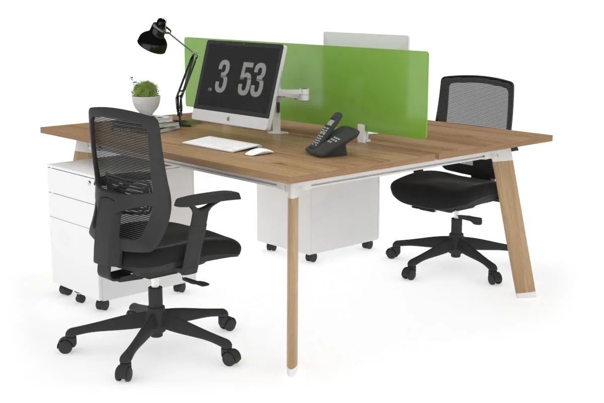 Switch - 2 Person Workstation Wood Imprint Frame [1600L x 800W with Cable Scallop]