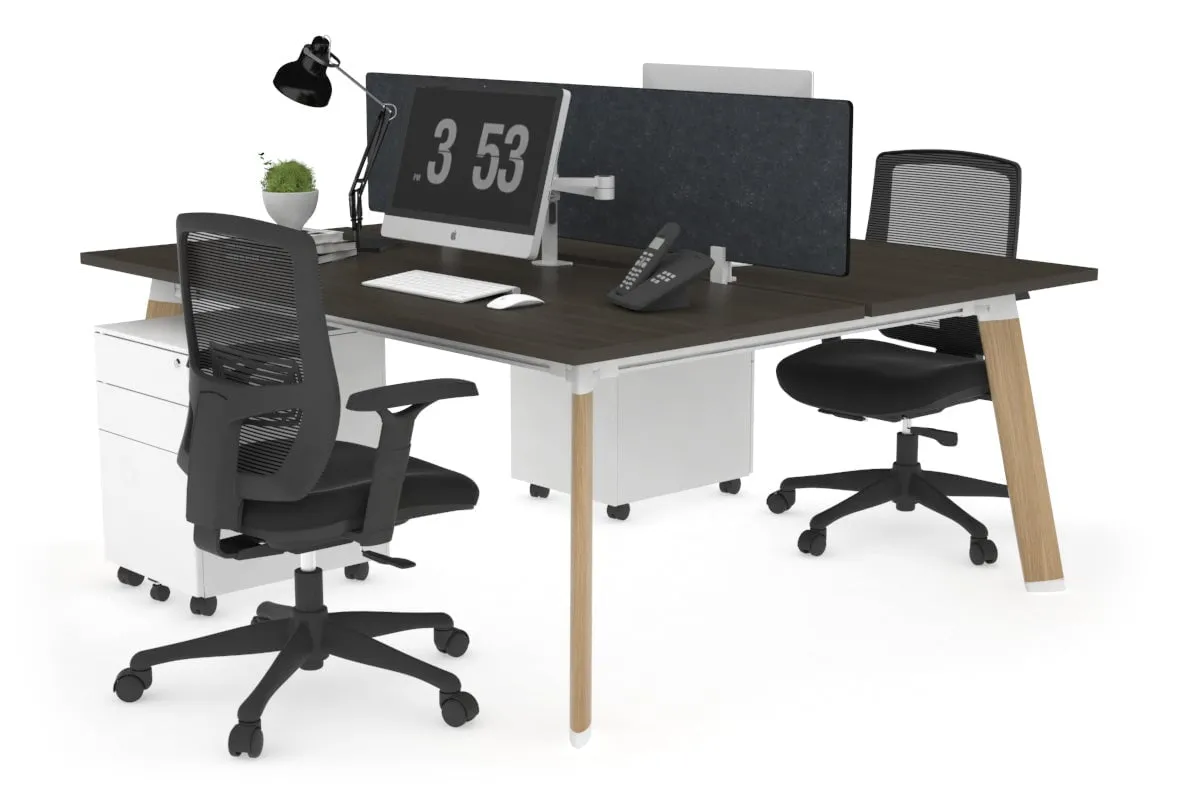 Switch - 2 Person Workstation Wood Imprint Frame [1600L x 800W with Cable Scallop]