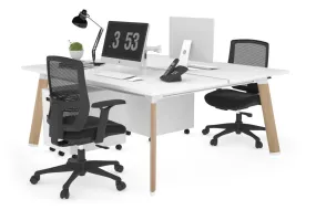 Switch - 2 Person Workstation Wood Imprint Frame [1600L x 800W with Cable Scallop]