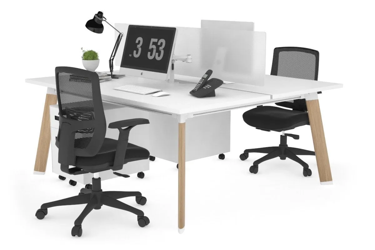 Switch - 2 Person Workstation Wood Imprint Frame [1600L x 800W with Cable Scallop]