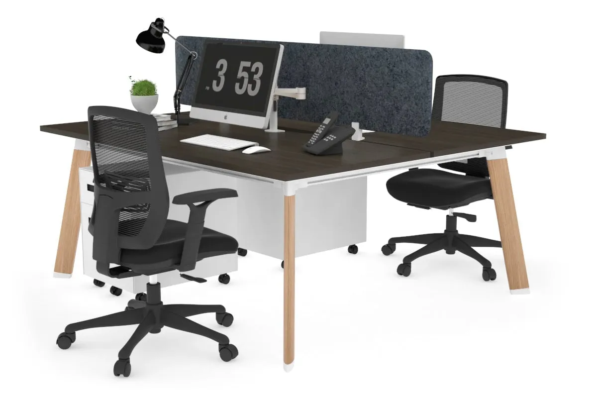 Switch - 2 Person Workstation Wood Imprint Frame [1600L x 800W with Cable Scallop]