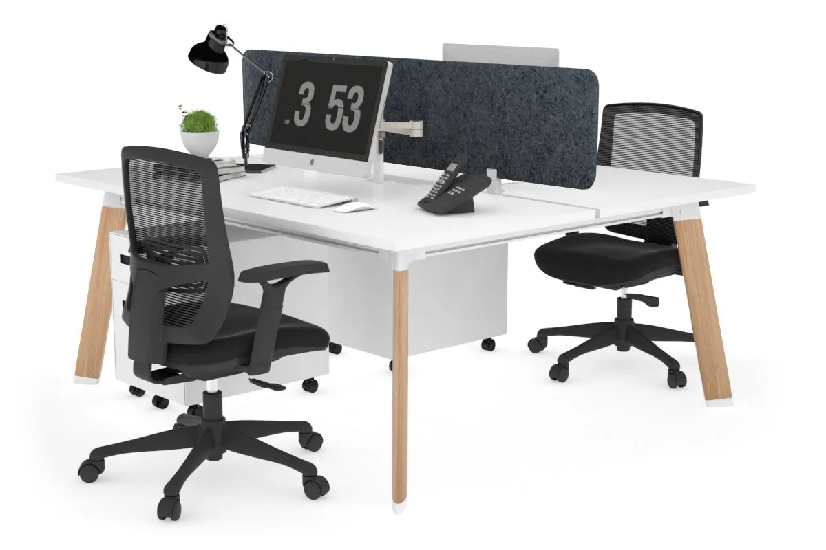 Switch - 2 Person Workstation Wood Imprint Frame [1600L x 800W with Cable Scallop]
