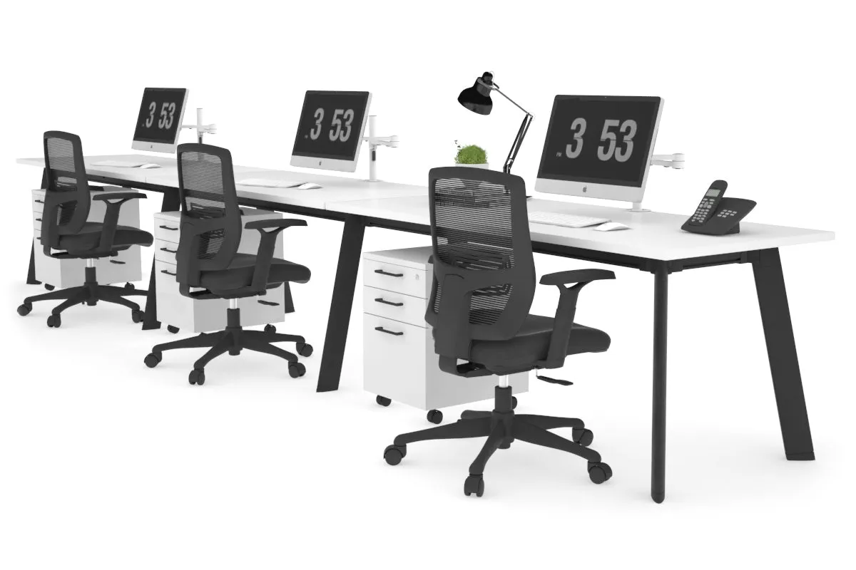 Switch - 3 Person Office Workstation Run [1400L x 700W]