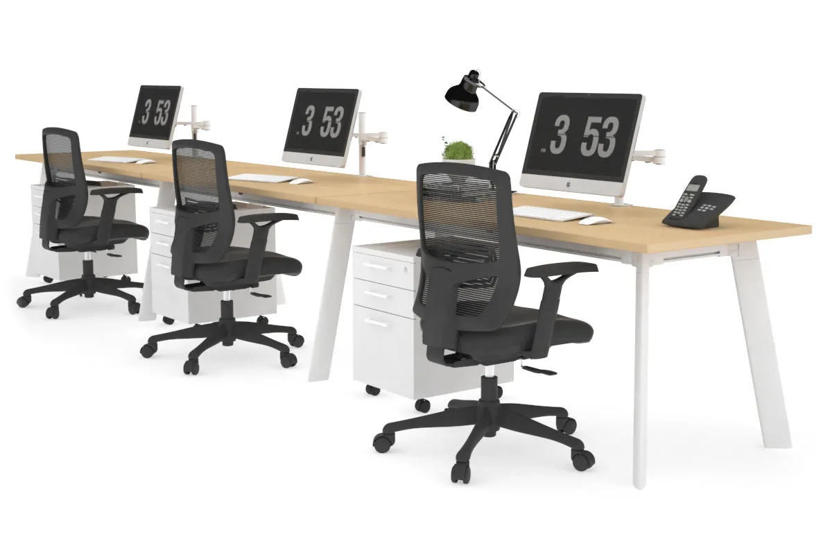 Switch - 3 Person Office Workstation Run [1400L x 700W]