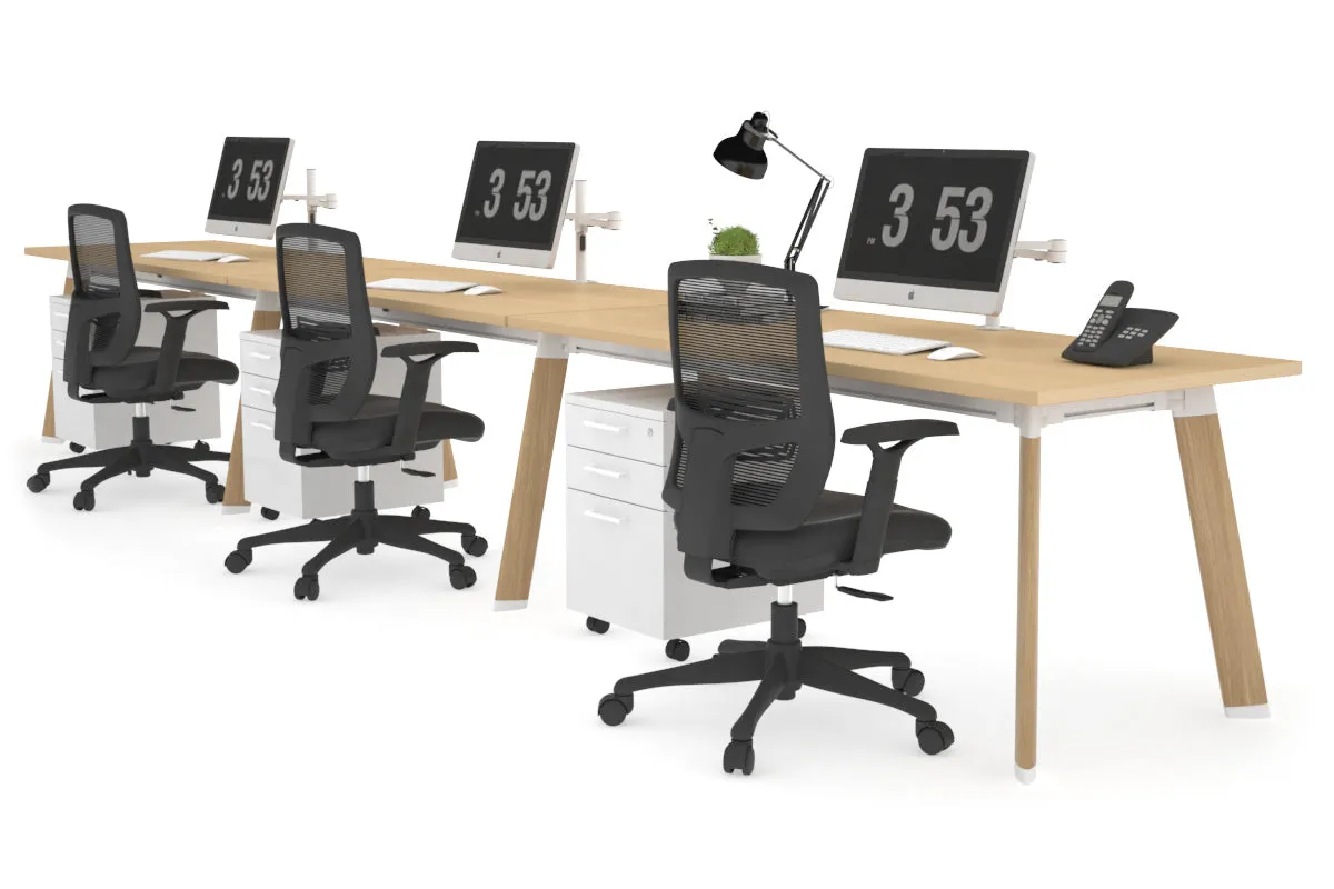 Switch - 3 Person Office Workstation Run [1400L x 700W]