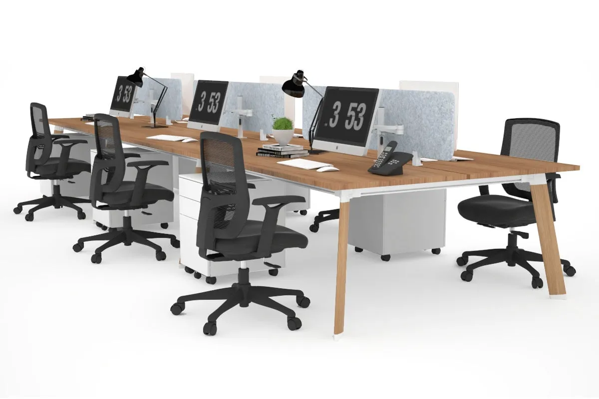 Switch - 6 Person Workstation Wood Imprint Frame [1800L x 800W with Cable Scallop]