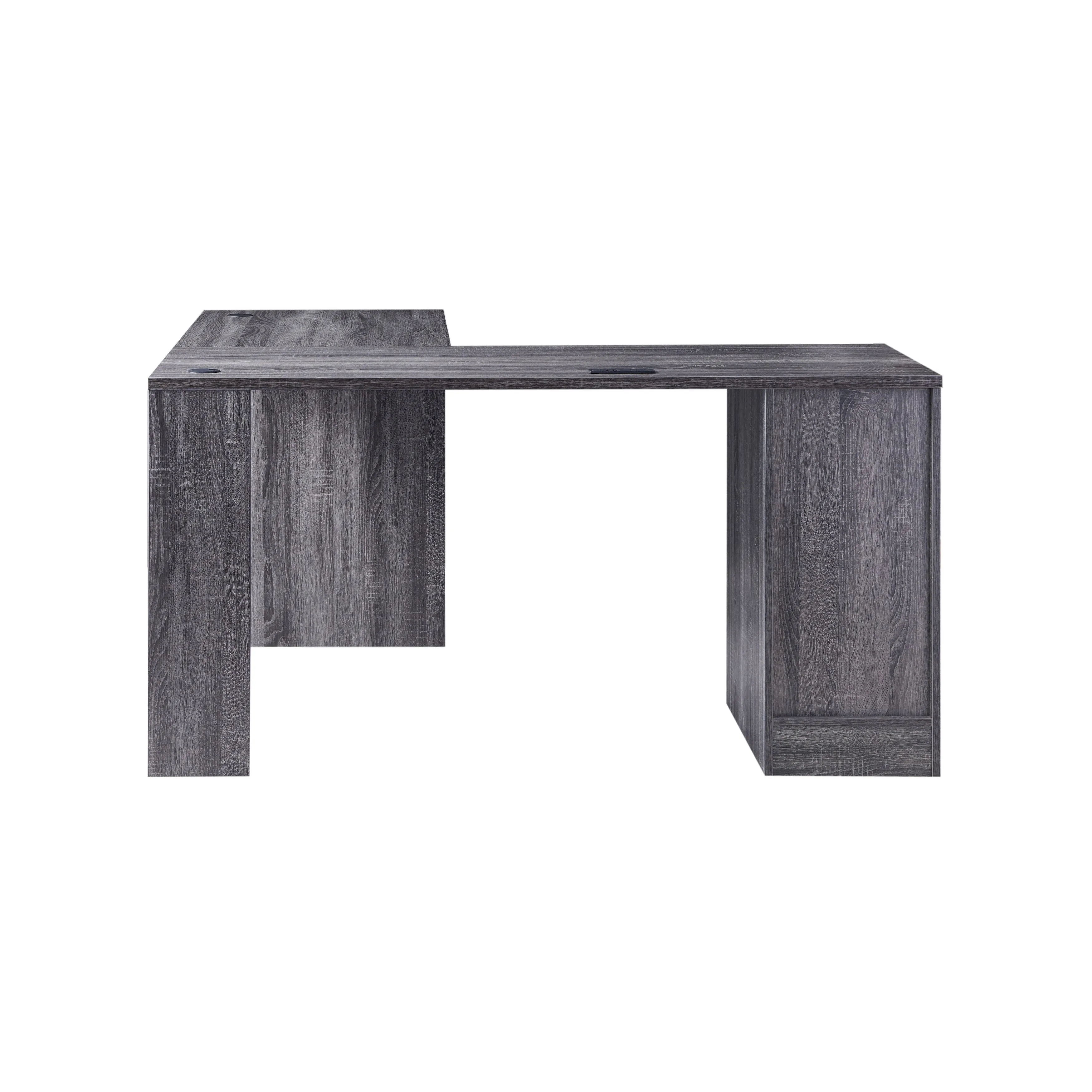 Swivler Transitional 59" L-Shaped Computer Desk with USB Ports