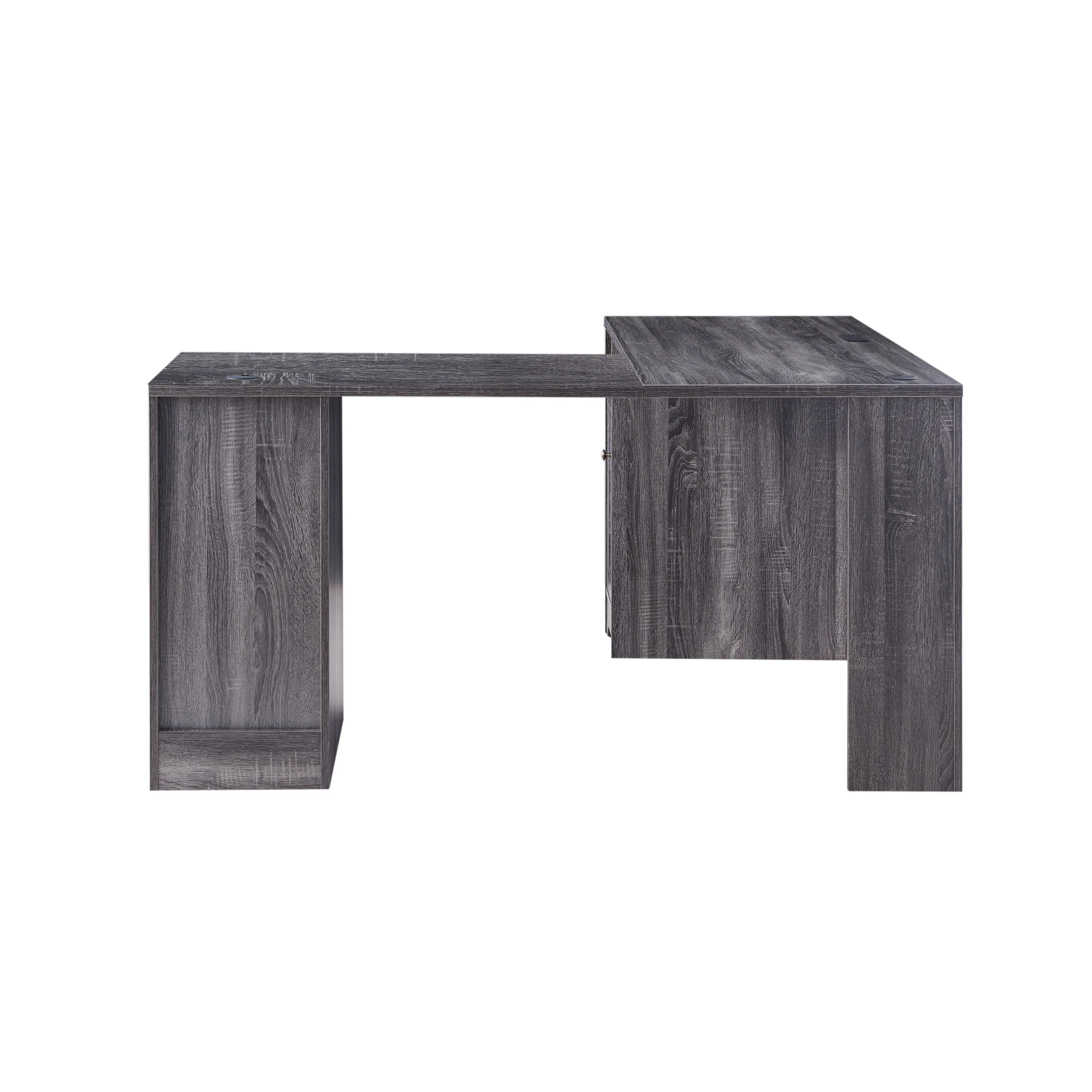 Swivler Transitional 59" L-Shaped Computer Desk with USB Ports