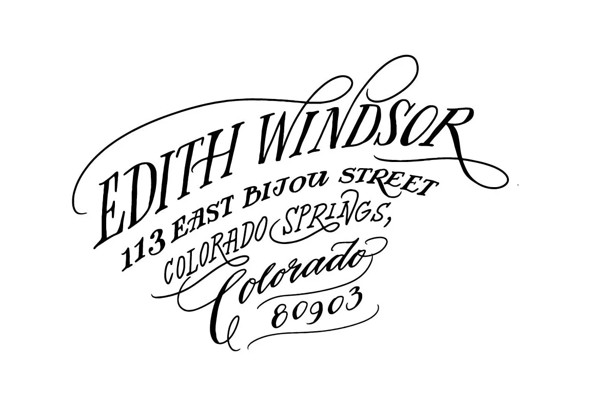 Swoon Return Address Rubber Stamp