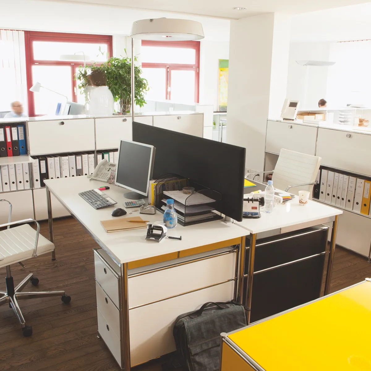 System4 Desk 160 x 80 cm, Chrome Base, Tabletop MDF Wood, Available in White and Black